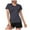 Dark Gray, variant on Women Shirts Women V Neck Short Sleeve Moisture Wicking Athletic Shirts Sport Activewear Top
