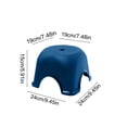 thumbnail image 3 of Qiopertar Low Plastic Stepping Stool with Non-Slip Base, Bathroom Step Stool for Living Room Shower Kitchen, 3 of 6