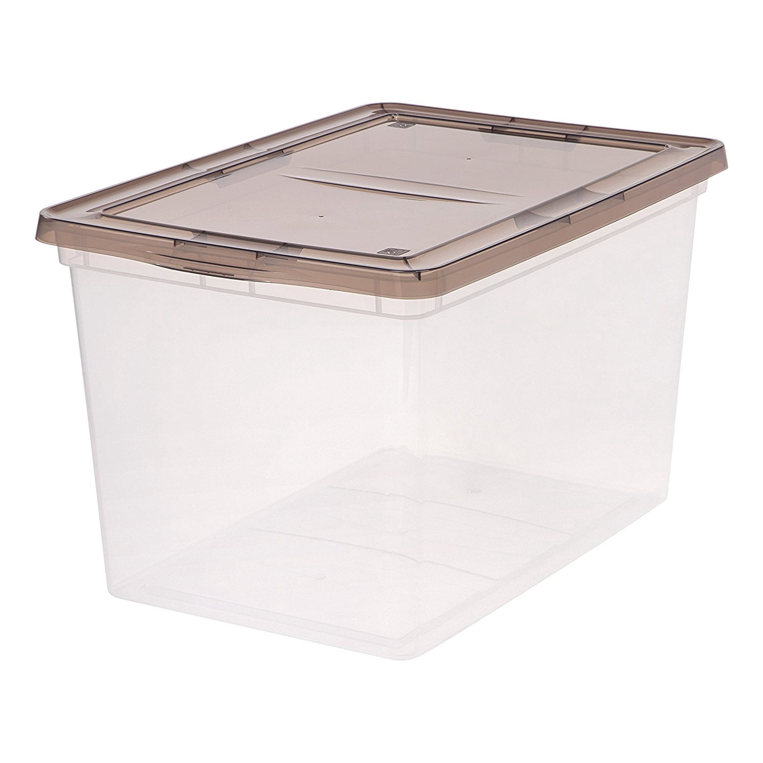 IRIS 68 Quart Clear Storage Box with Gray Lid, 6 Pack - Walmart.com