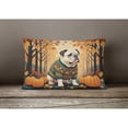 thumbnail image 4 of Carolines Treasures DAC1030PW1216 16 x 12 in. Unisex White English Bulldog Fall Fabric Decorative Pillow, 4 of 4