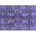 thumbnail image 1 of Ahgly Company Machine Washable Indoor Rectangle Abstract Blue Modern Area Rugs, 6' x 9', 1 of 4