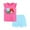 Z0 Hot Pink2, variant on Trolimons Summer Flying Sleeve Printed Top Tie Shorts Sets Outfits (Toddler), Size 5 - 7 Years