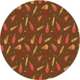 thumbnail image 1 of Ahgly Company Machine Washable Indoor Round Transitional Saffron Red Area Rugs, 3' Round, 1 of 7