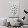 thumbnail image 3 of PixonSign Framed Canvas Print Wall Art Watercolor Blue Cornflower Wildflower Nature Wilderness Illustrations Modern Art Botanical Floral Farmhouse/Country Relax/Calm/Cozy - 16"x24" Black, 3 of 5