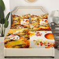 thumbnail image 3 of Manfei Autumn Pumpkin Bed Sheets Set Queen Size,Thanksgiving Day Bedding Sets Queen Size,Lodge Cabin Bed Sheets Queen,Breathable Teens Bedroom Decor,4 Pieces, 3 of 6
