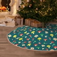 thumbnail image 5 of Daiia Mushrooms Drawing Merry Christmas Tree Skirt , Xmas Large Lace-up Tree Skirt, Santa Snowflakes Rustic Home Decorations New Year Party Farmhouse Decor-48", 5 of 6