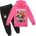 thumbnail image 1 of Roblox juego de dibujos animados para niños y niñas, traje de ocio bidimensional periférico de animación, suéter y pantalones para niños, nuevo, 1 of 4