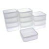 "12 Storage Square Clear Container For Crafts Beads Small Items Organizer 1.5"" Square"