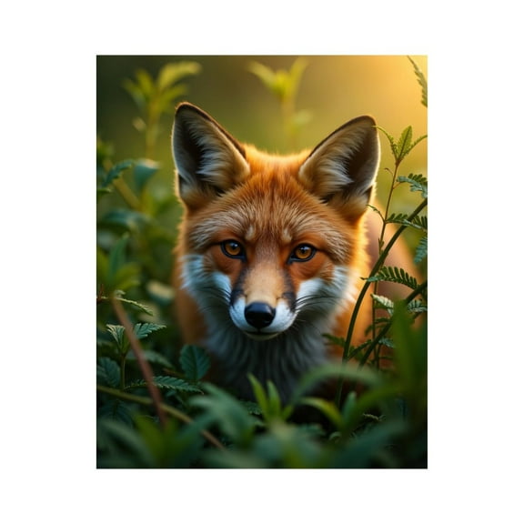 Paint by Numbers Kit for Adults, Sunlit Fox Amidst Greenery Paint by Numbers, Easy Paint by Numbers Kit for Adults Beginner, DIY Adult Paint by Number Kits on Canvas, Home Decor
