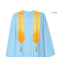 thumbnail image 4 of Odeerbi 5-17 Años Chicos Niñas Vestido de Graduación Conjunto Color Sólido Vestido de Manga Larga Con Estoro, Gorra Y Cordón de Honor, Traje Completo de 4 Piezas, 4 of 6