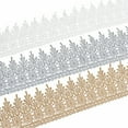 thumbnail image 3 of 2 Yards Embroidered Lace Trim Wedding Ribbon Fringe Clothing Sewing Craft DIY, 3 of 5