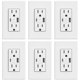 thumbnail image 1 of Enchufe de pared ELEGRP USB 15 A con 2 USB tipo A y tipo C 21 W, paquete de 6, 1 of 9