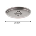 thumbnail image 1 of Titanium Outdoor Mug Lid Cookware Cooking Camping Pot Lid Tableware Drinking Milk Cups Lid for Backpacking Hiking Picnic 72mm, 1 of 6