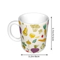 thumbnail image 2 of Yiaed Vegetable Print Ceramics Coffee,Large Handle Design,Extra Large Tea and Coffee Cup for Office and Home Mugs, 2 of 6
