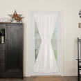 thumbnail image 2 of VHC Brands Farmhouse 72"x40" Door Panel White Rod Pocket Ruffled Window Curtains, 2 of 2