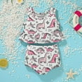 thumbnail image 2 of Fesfesfes Toddler Grils Baby Infant Swimwear Summer Sweet Cute Bathing Suits Beach Seaside Swimming Two Pieces Suit, 2 of 9