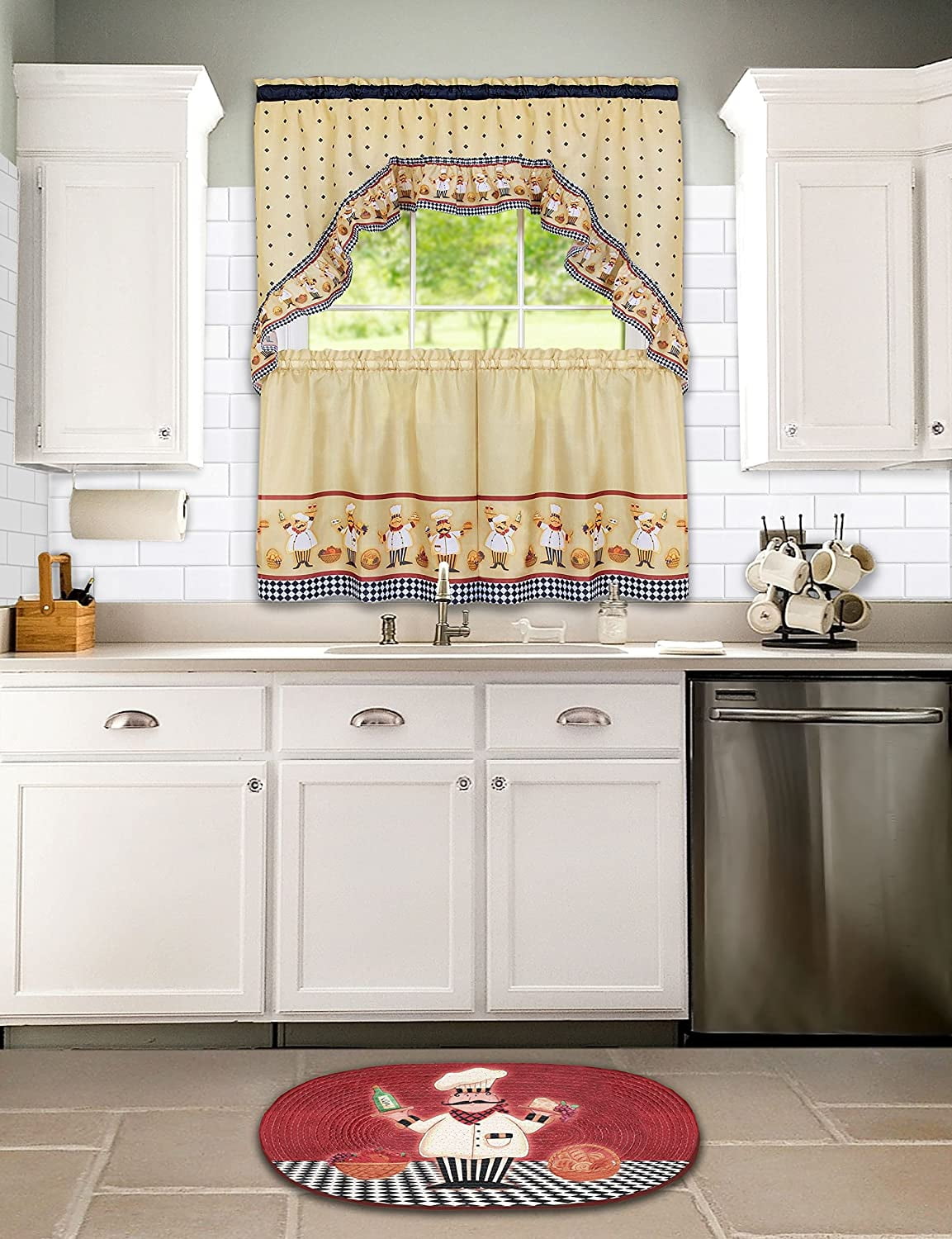 Store cocina  Kitchen window coverings, Kitchen window curtains