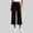 Black, variant on Women's High Rise Wide Waistband Straight Leg Wide Leg Capri Pants, Structured Fit for Daily Commute Office Wear Green S