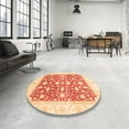 thumbnail image 3 of Ahgly Company Indoor Rectangle Abstract Bright Orange Abstract Area Rugs, 7' x 10', 3 of 6
