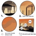 thumbnail image 3 of Designart "Peach-Hued Minimalist Industrial Projection II" Factories Wall Decor, 3 of 7