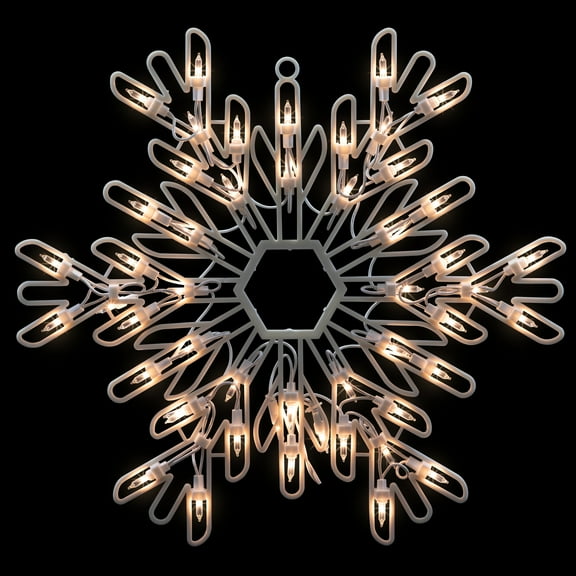 Northlight Lighted Snowflake Christmas Window Silhouette Decoration - 15.25"