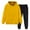 Yellow, variant on Ruyang Boys Girls Velvet Sweatsuit Suit Kids Fleece Hoodies Set Plain Elastic Waist Sweatpants Winter 2 Piece Tracksuit Winter Clothes