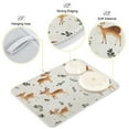 thumbnail image 4 of Kitchen Drying Mat 16x18In Drying Dish Mat Dish Drying Mats Kitchen Countertop Multi-Function Drain Drying Mat Kitchen Table Yellow Deer Seamless, 4 of 8