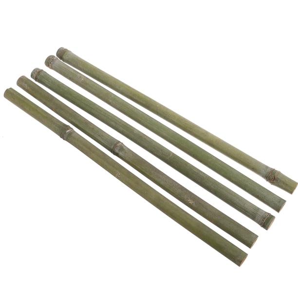 5 estacas de tubos de bambú para jardinería, enrejados de bambú, decoración multifunción para bricolaje.