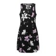 thumbnail image 4 of Robes T-Shirt 2023 Mode Femme Décontractée Sans Manches Col Rond Dames Ajourée Coupe Ajustée Mini Robe Robes de Bal pour Adolescentes en Liquidation, 4 of 6