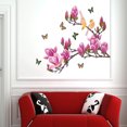thumbnail image 2 of Pegatinas de pared JAMW Mural artístico flores mariposas pájaros PVC, 2 of 3