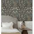 thumbnail image 2 of Seabrook Designs  Tulip Garden Prepasted Wallpaper - 20.5 in. W x 33 ft. L 20.5 in. W x 33 ft. L - Wrought Iron & Chamois, 2 of 6