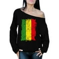 thumbnail image 1 of Awkward Styles Rasta Flag Ladies Clothes Reggae Lovers Gifts Reggae Themed Party Gifts Jamaica Off Shoulder Sweater for Women Jamaica Flag Off Shoulder Sweatshirt Rasta Lovers Sweatshirt for Women, 1 of 4