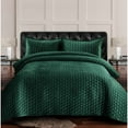 thumbnail image 5 of Lugano Honeycomb Velvet Oversized Solid Quilt Set Camel Twin 2 Piece, 5 of 5