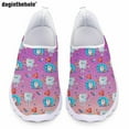 thumbnail image 1 of Zapatos casuales con estampado de dibujos animados de Doginthehole Love Teeth para mujer, zapatos de verano ligeros, cómodos y transpirables, zapatos planos de malla, zapatos de enfermería, 1 of 5