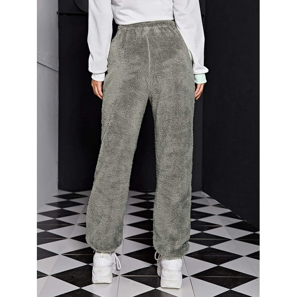 Women s Fleece Lined Jeans Warm Sherpa Pants Winter Plush Fluffy