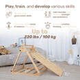 thumbnail image 3 of Triangle Climber with Ramp - Premium Wooden Climbing Triangle for Sliding and Climbing - 2 in 1 Stable Toddler Climber Structure - Indoor Kids Climbing Net Toys - Kids Climber - PYRAMIDA, 3 of 7