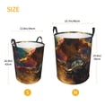 thumbnail image 3 of Balery Colorful Bull Western Man Cesta de ropa redonda con asas, impermeable, independiente, para ropa, juguetes, dormitorio y familia-Medium, 3 of 6