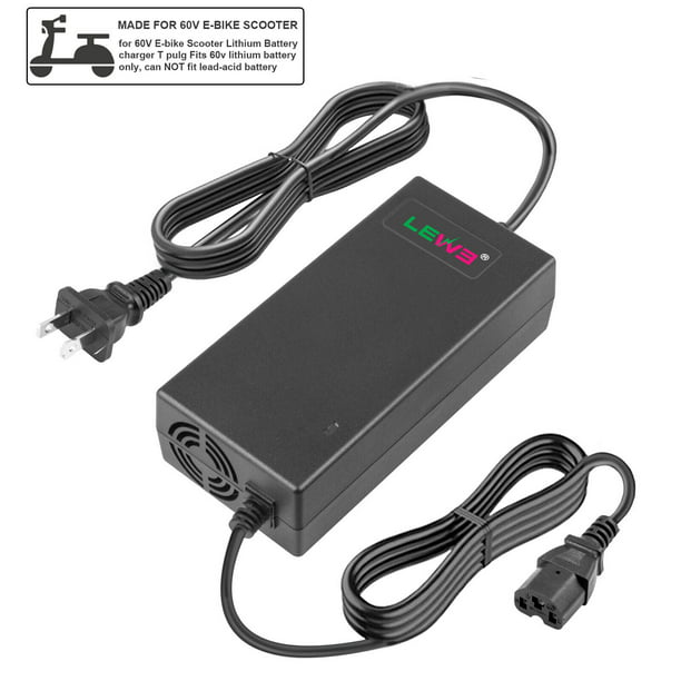 60V  2A Lithium Battery Charger For Electric Skateboards Ebike DC T  XLR 