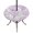 Purple Grey, variant on Round Outdoor Tablecloth with Umbrella Hole and Zipper, Red Orange Grey Coral Coastal Fitted Table Cover with Elastic Edge for 55-60 Inch, Summer Beach Seaside Nautical Waterproof Patio Tablecoths