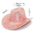 thumbnail image 2 of Women’s Hat Pink Cowgirl Hats Women Sequin Hat Glitter Hat Western Hats Cowboy Hats for Party, 2 of 3