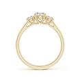 thumbnail image 2 of ANGARA Natural 3 Stone Diamond Engagement Ring in 14K Yellow Gold for Women (Size-5.1mm| Color-I-J| Clarity-I1-I2) | April Birthstone, Anniversary, Jewelry Gift for Women | Natural Diamond Ring, 2 of 10