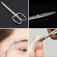 thumbnail image 3 of Pinkiou 2 Pieces Curved and Round Facial Nose Hair Scissors for Men Women Stainless Steel Set with Storage Box Moustache Scissor Beard Trimming Scissors Safety Use for Eyebrows Eyelashes Ear, 3 of 7