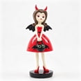 thumbnail image 2 of Halloween Girl Resin Tabletop Figurine, Vintage Cartoon She Statue, Spooky Cute Decor for Mantel Shelf Entryway, Halloween Party Decoration Gift Collectible, 2 of 5
