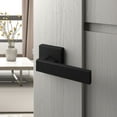 thumbnail image 2 of Villar Home Designs Door Lever Crown Black Passage 8 Pack, 2 of 8