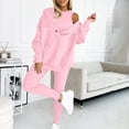 thumbnail image 3 of Idoravan Womens Sweat Suits and Jogger Sets Women Sweat Suit Hoodie And Leggings Casual And Comfortable Sweatshirt 3 Piece Suit, 3 of 5