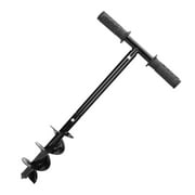 Welltop Garden Auger Drill, Earth Auger Drill with Non-Slip Handle, Post Hole Digger Fence Post Auger for Planting Trees, Deep Cultivating, Seedlings