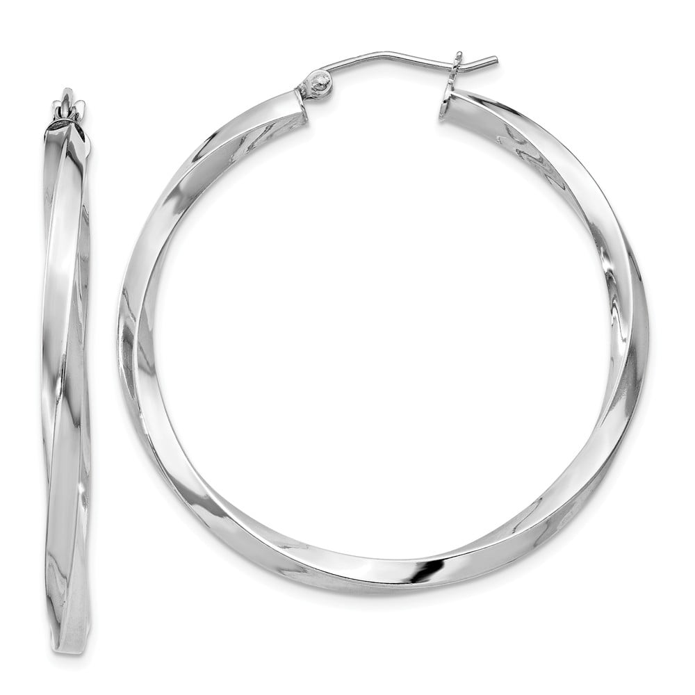 Oval Twisted Design Hoop 925 Sterling Silver Earrings Jewelry Accessories Key Chain Bracelet Necklace Pendants