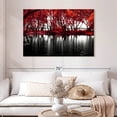 thumbnail image 2 of Elephant Stock Pop Lakeside Red Trees Wall Art - Horizontal Canvas Wall Art - Living Room Wall Decor - Gothic Canvas - Red And Beige Decor - 48" x 32", 2 of 8