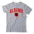 thumbnail image 5 of Mens Albania shirt Albania Flag Shirt Albania National Tee Albania Patriotic Shirts (Small Navy Blue), 5 of 6