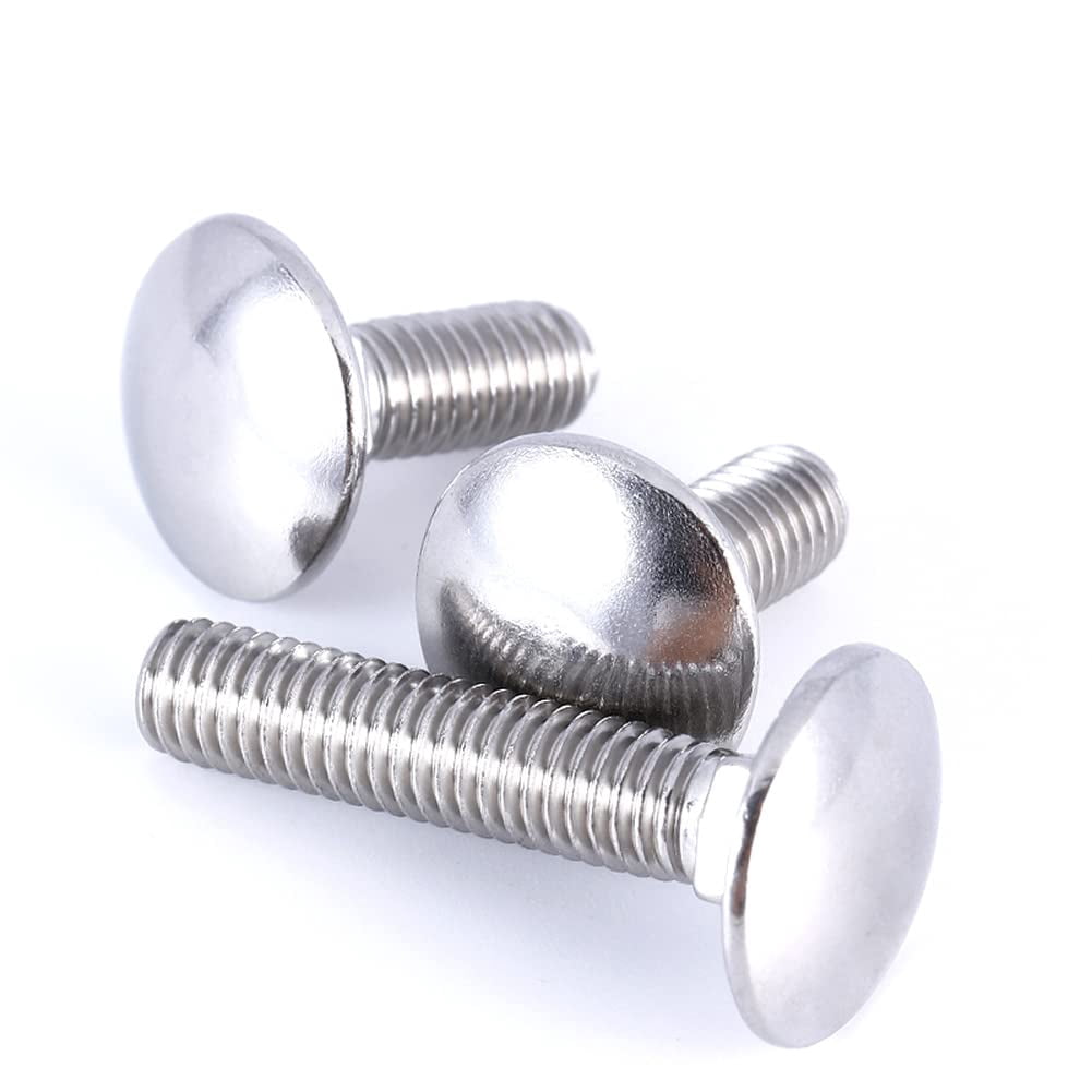 1 Pcs 304 Stainless Steel Big Head Carriage Bolt Screws M10x100mm.